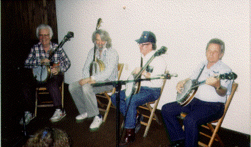 (l-r) Curtis, John McEwen, Joe Drumwright, Ralph Stanley